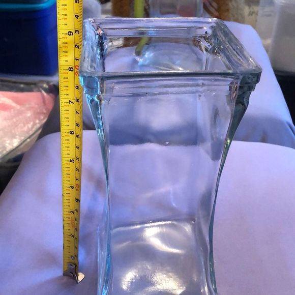 Crystal Lead square vase - Picture 3 of 4